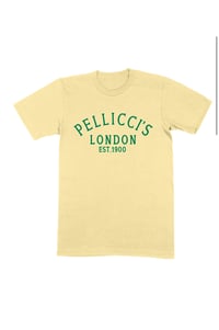 SCREEN PRINTED PELLICCI’S PALE LEMON T SHIRT 