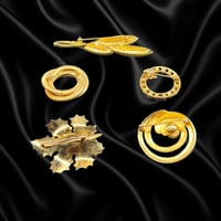 Image 2 of 5 PC Preowned Signed Brooch / Pins #26