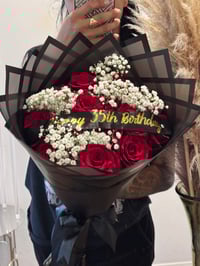 Image 3 of Lux Rose Bouquet 15 count & Custom Banner 