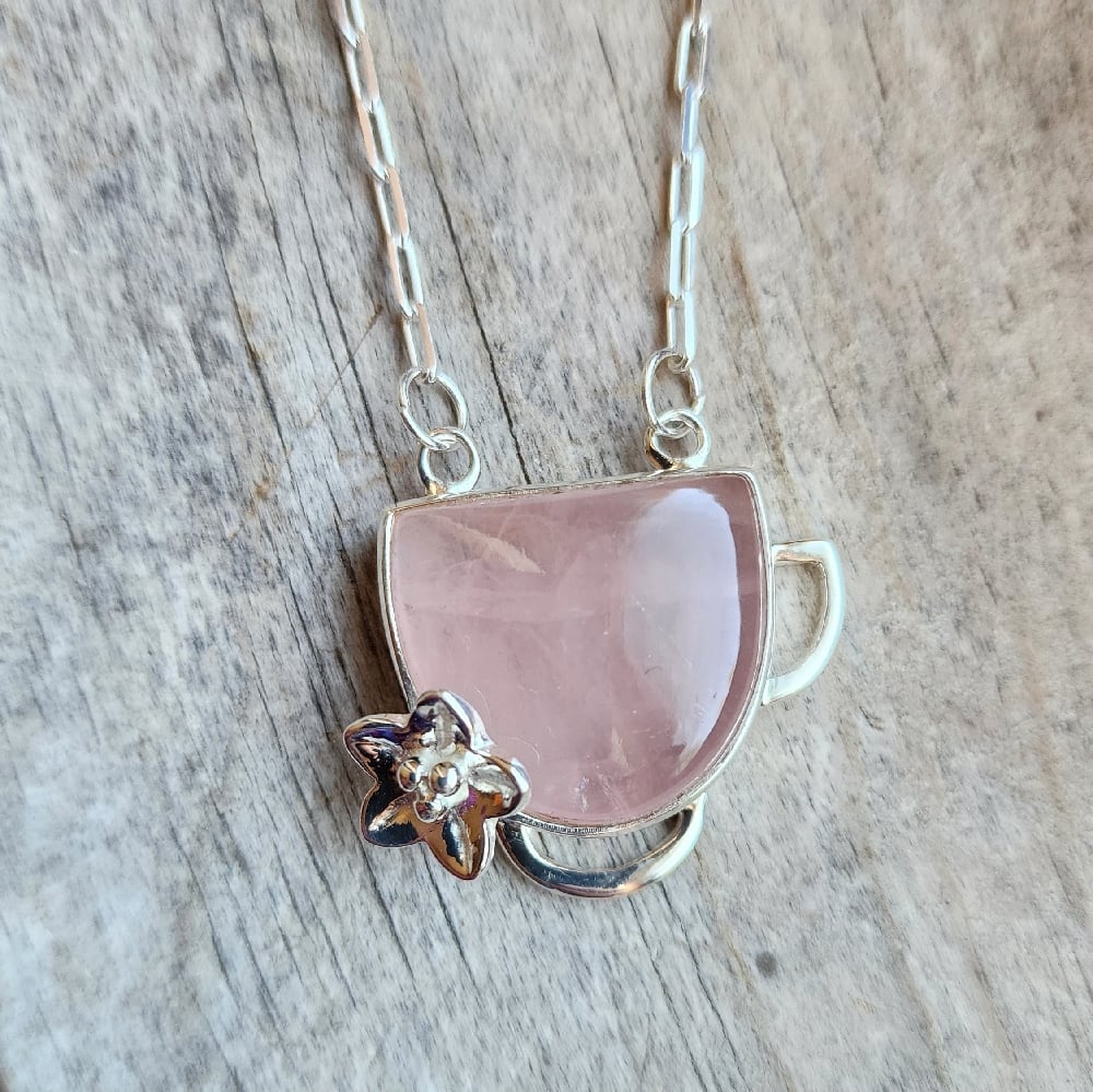 Image of Rose Quartz Pendant — Cup of Wings