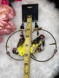 Image 3 of Large hoop golden gems 
