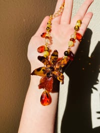 Image 2 of 🤎🧡Tiger Eye Zygopetalum Orchid Choker🧡🤎
