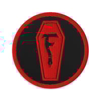 Red Coffin Emblem Embroidered Patch