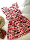 Ready Made Fish & Gingham Top/Skirt With Free Postage 