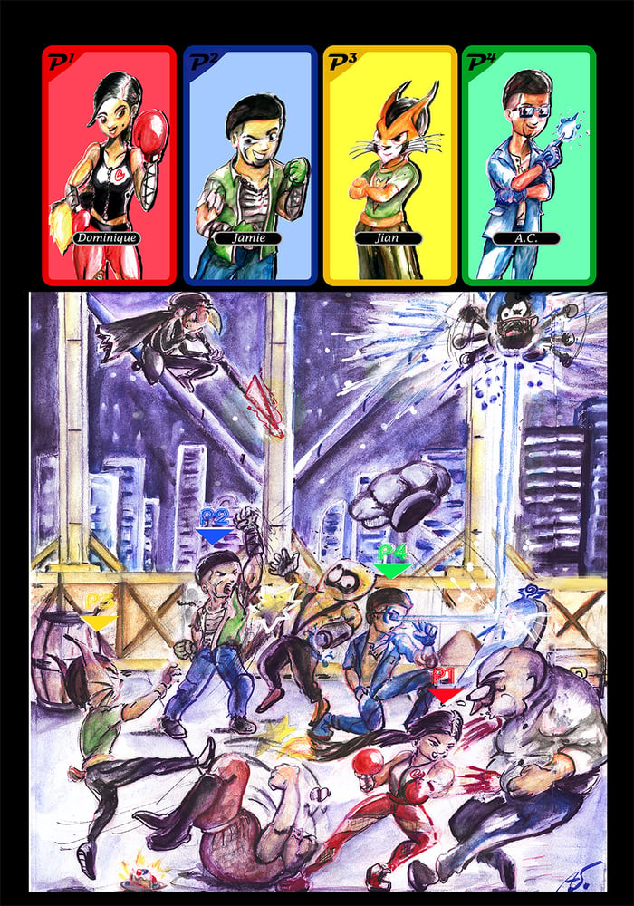 Image of SolForce- B’Team Brawlers Arcade Poster