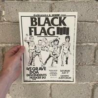ORIGINAL RAYMOND PETTIBON BLACK FLAG 45 GRAVE  HUSKER DU 1983 FLYER