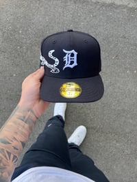 Image 2 of GREY BRIM DETRIOT TIGERS CUSTOM FITTED CAPo