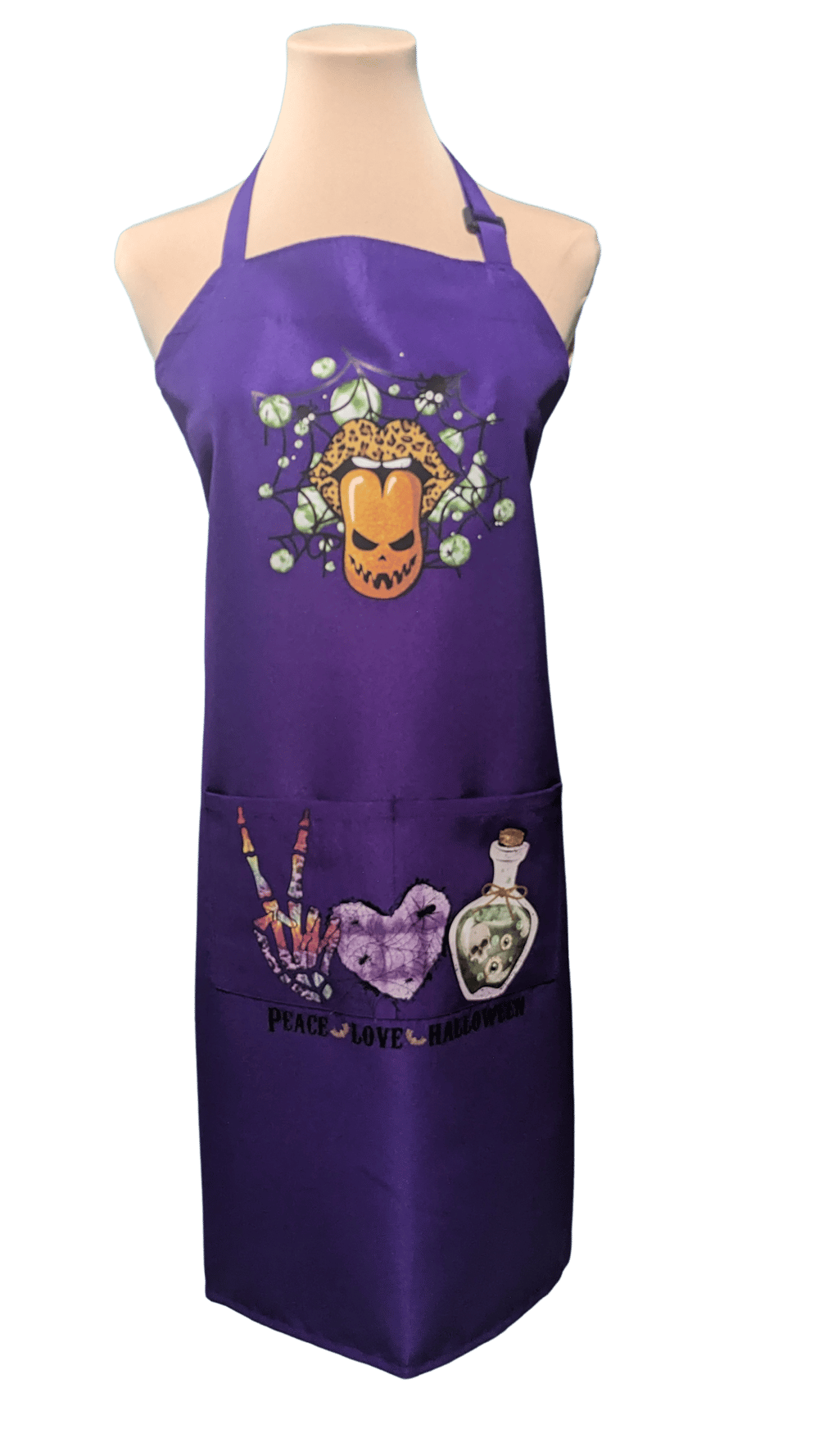 Image of Halloween Rock Themed Apron (purple)