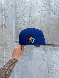 Image 5 of TRI TONE BLUE PUERTO RICO CUSTOM FITTED CAP