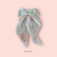 Image 2 of Hair bow satin cream-0013
