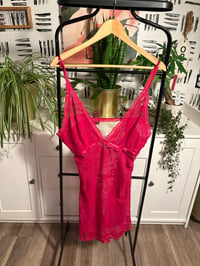 Image 1 of Red lace lounge dress 