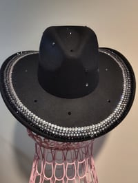 Image 1 of BLING BLACK COWBOY HAT