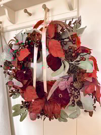 Damson Foliage & Pumpkin Wreath