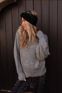 Image 2 of Sunol Fuzzy Twist Headband ( Black)
