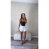 White Cheesecloth frill shorts 