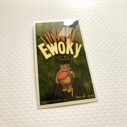Image of Ewoky clear vinyl sticker