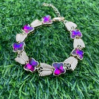 Image 1 of Butterfly stone bracelet 18k gold plated