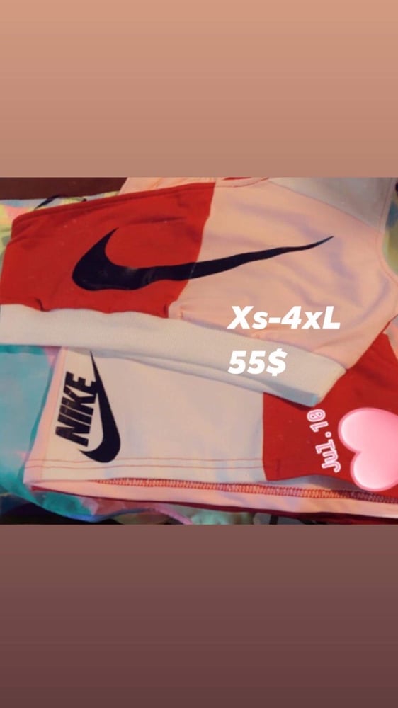 Image of Nike set white/pink 