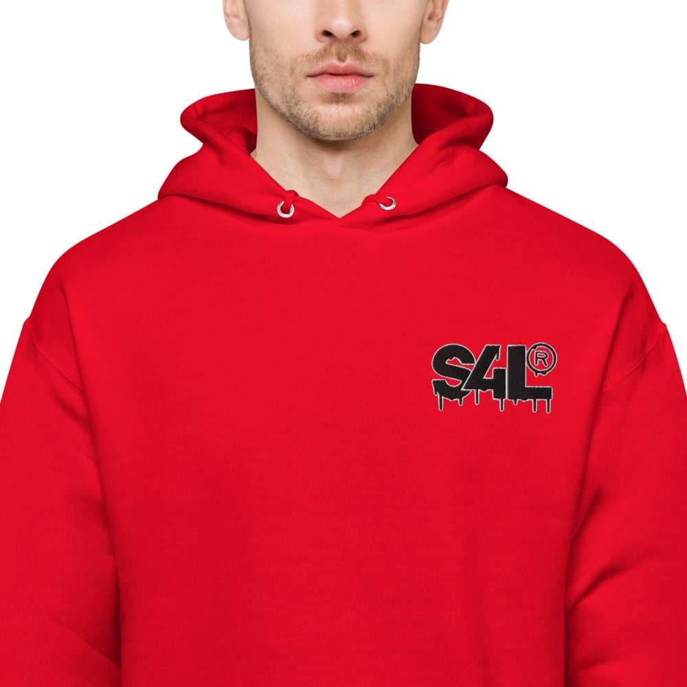 Image of Unisex fleece Black/Red S4L hoodie