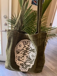 Image 1 of Lace stealie corduroy tote bag