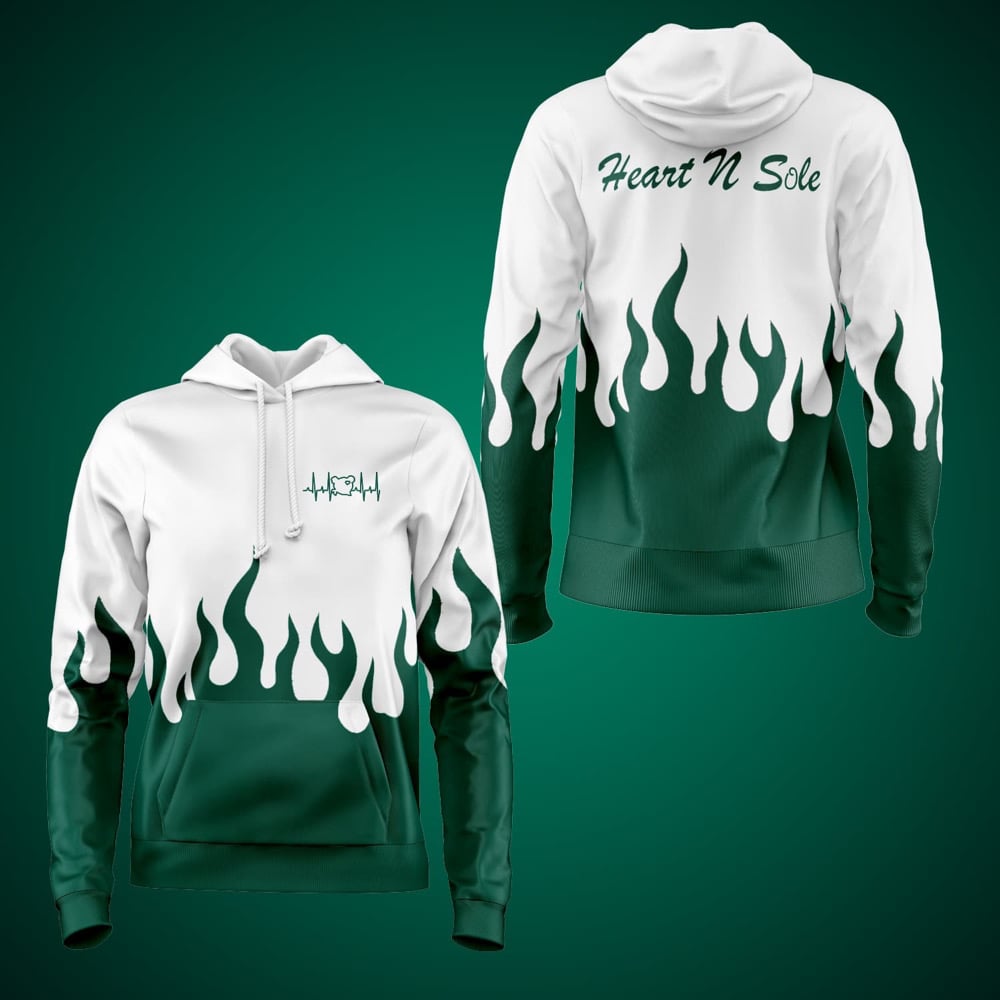 Heart N Sole Two Tone Flame Hoodie