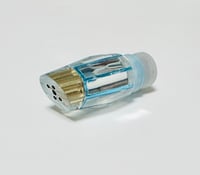 7" REVERSE TAPER 4 HOLE (ICE BLUE. MIRROR PANELS)