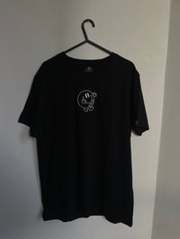 Image 1 of Black smiles embroidered tee