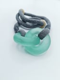 ‘Lagoon’ Double Chunky Glass & Rope Mooring Necklace