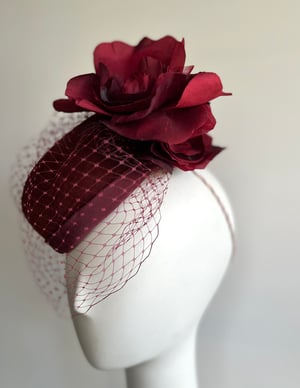 Image of Burgundy felt button 