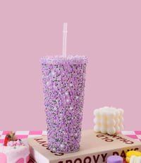 Image 2 of 1pc 12 Oz Sparkle Pearl Tumbler 