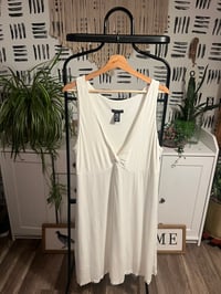 Image 1 of cream deep V dress 