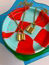 Image 2 of GOLD PADLOCK NECKLACE