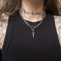 Image 4 of ♡♱Chrome Dagger Pendant Chain ♱♡