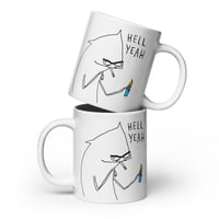 Image 2 of hell yeah White glossy mug 