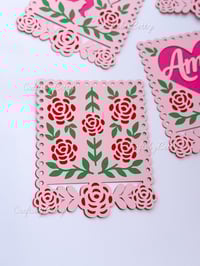 Image 5 of PAPEL PICADO SAN VALENTIN SVG / ARCHIVO DIGITAL