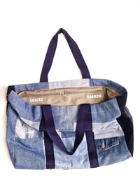 Image 4 of Upcycled Oversized Patchwork Denim Tote Bag