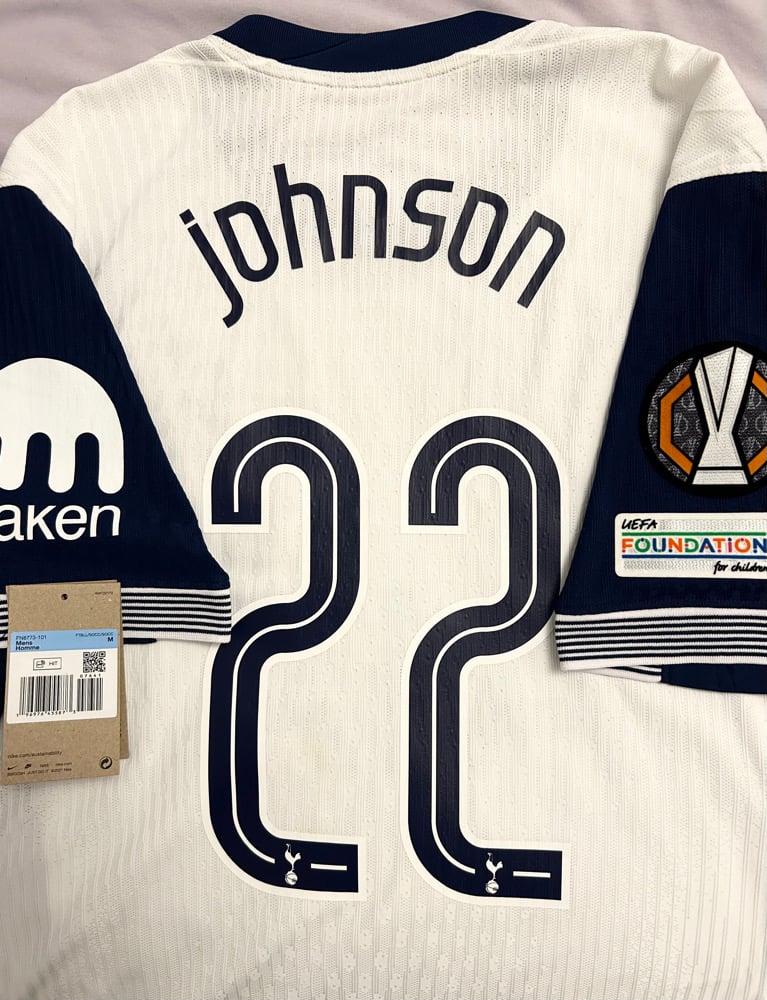 Image of PRE ORDER: Tottenham Hotspur “JOHNSON 22” Vaporknit 2024/25 Home Europa Final  Shirt (M)