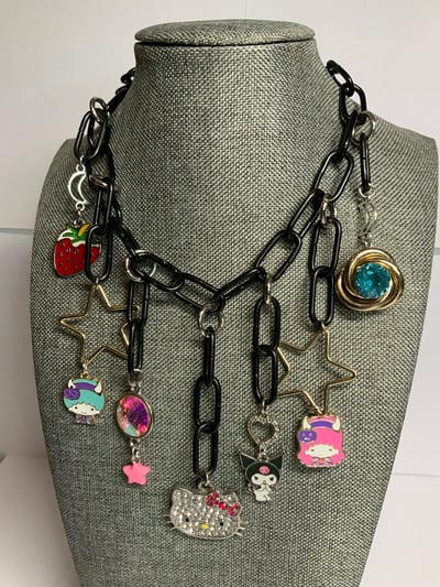 Image of y2K Kitty Junk Necklace