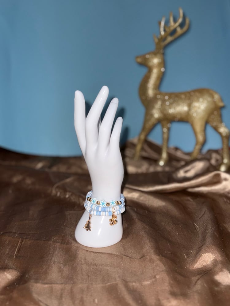 Image of Winter/Christmas Special - Clay Charm Bracelets