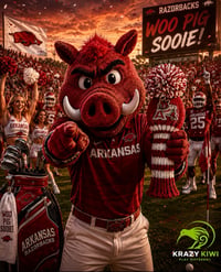 Image 2 of University of Arkansas custom Golf Club Cover Razorbacks  hand knit logo College football -c92822cb
