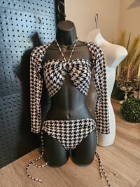 Image 2 of Houndstooth Bolero tops | More Colors Available.
