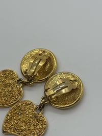 Image 3 of Vintage YSL Heart Clip On Earrings