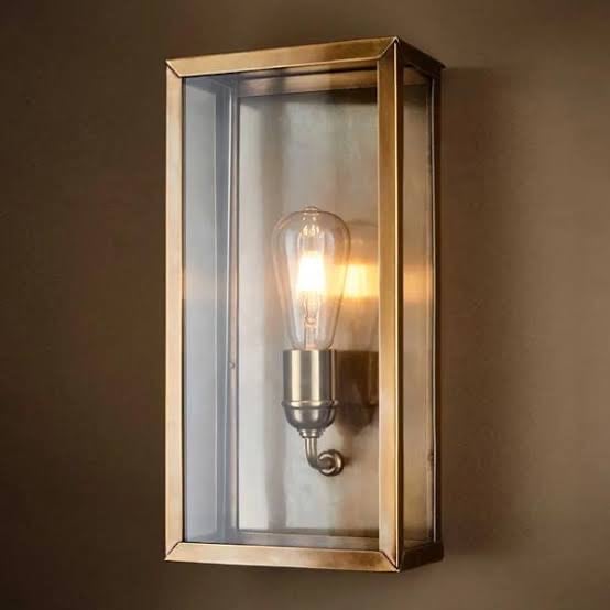 Image of Brass Outdoor Wall Sconce 