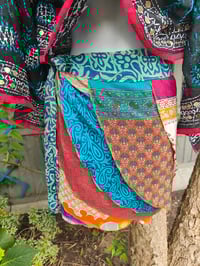 Image 1 of Wrap petal skirt 8-18 uk  turquoise green waistband