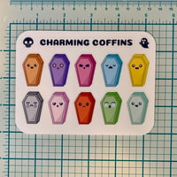 Image 3 of Charming Coffins Sticker Sheet