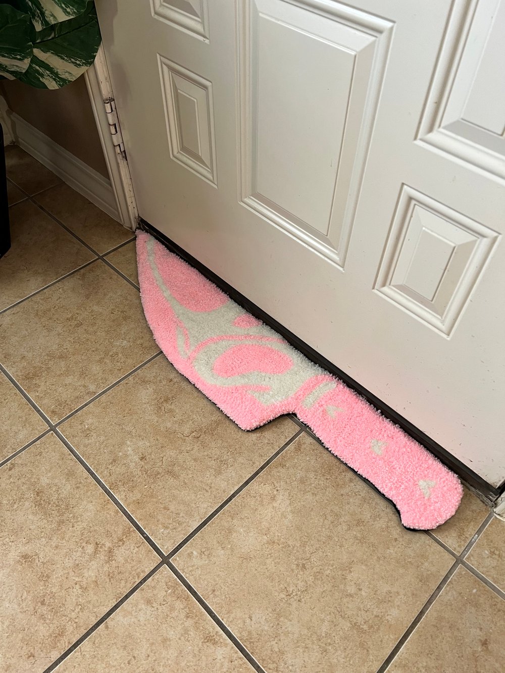 Image of Pink Stab Accent Rug