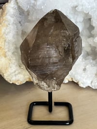 Image 7 of Golden Rutile Smoky Quartz Natural Point On Stand #2664