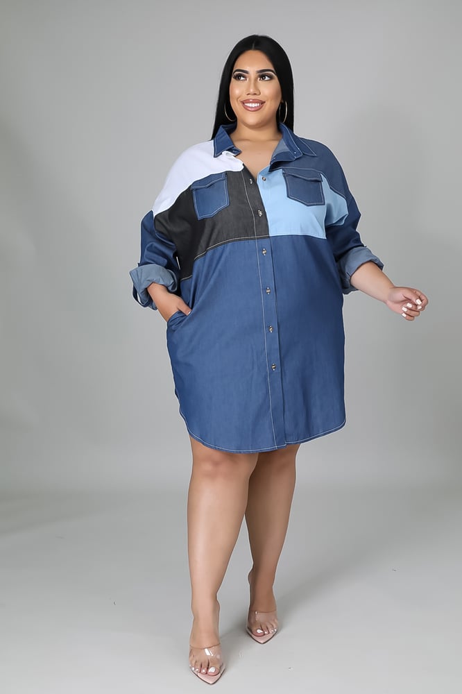 Image of Casual Denim Dress