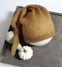 Image 1 of Newborn sleep hat for phoroshoot | mustard yellow