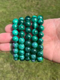 Image 7 of Malachite Bead Bracelet #2207